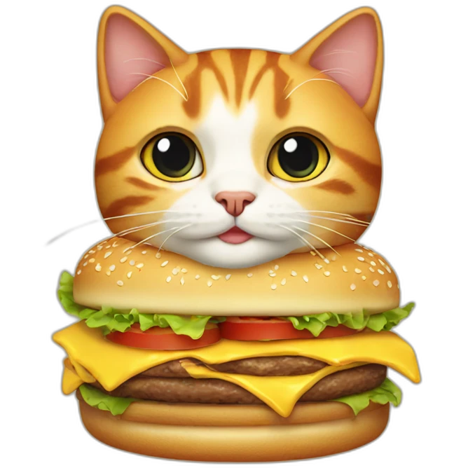 burger cat emoji