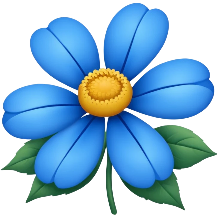 blue flower emoji