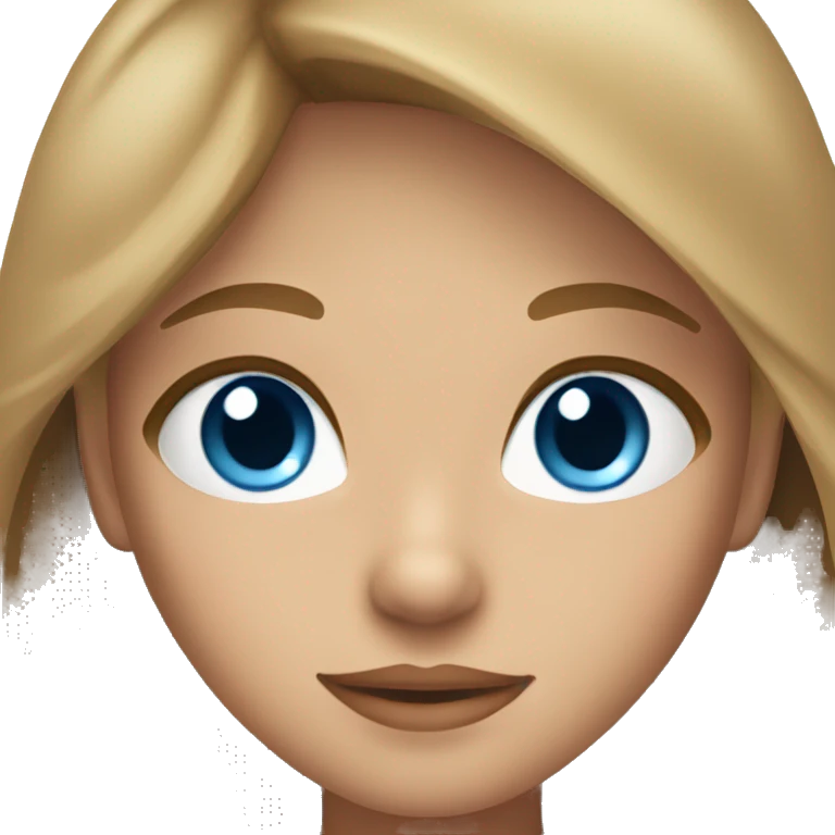 girl with light brown hair and tan skin and blue eyes emoji