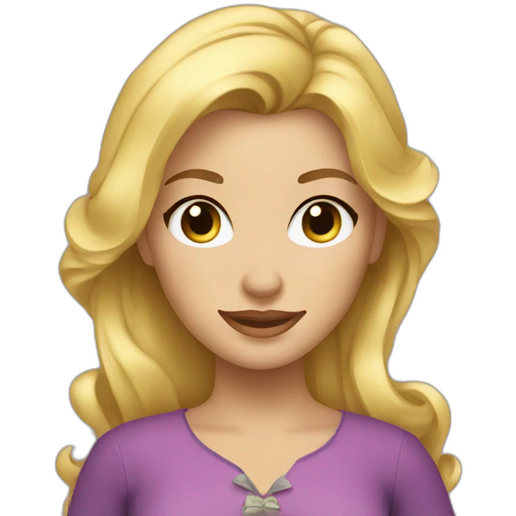 Belle fille blonde emoji