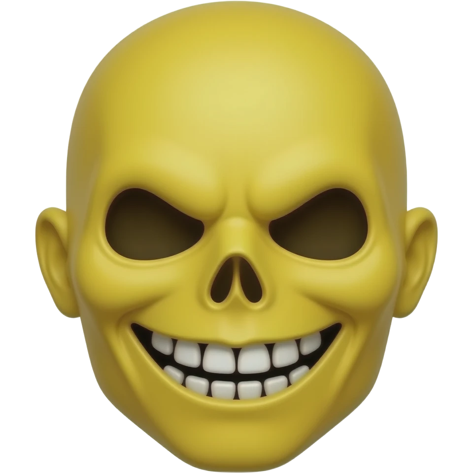 Creepy killer smile emoji yellow head emoji