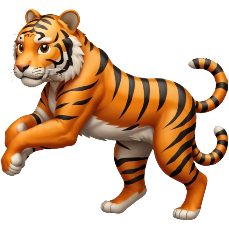 High resolution of a runnig tigar emoji