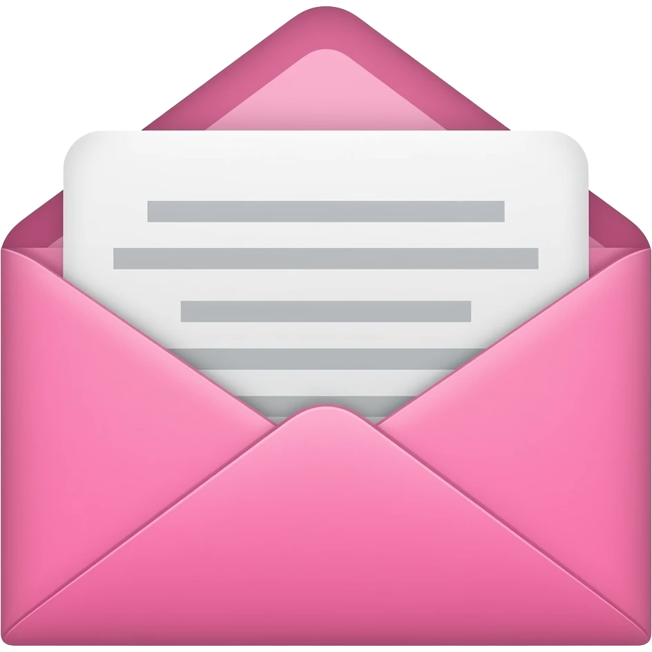 розовые конверты emoji