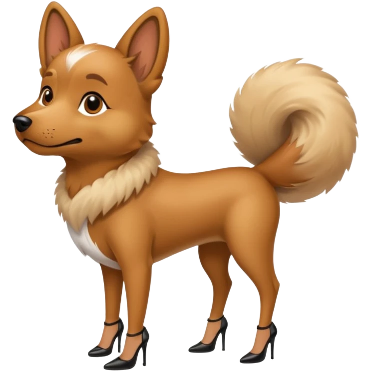 Dog in heels emoji