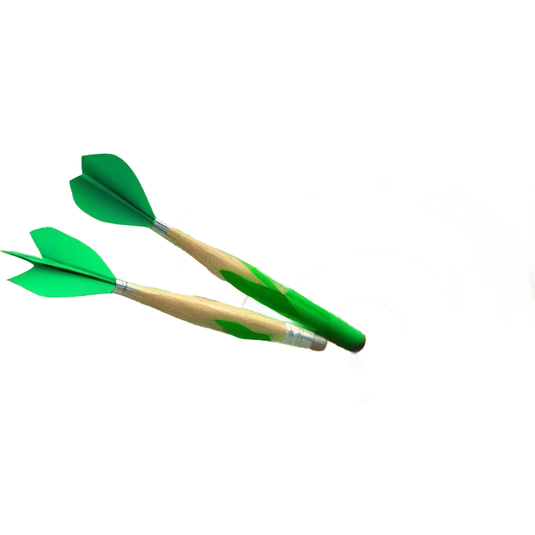 green dart on dart board emoji