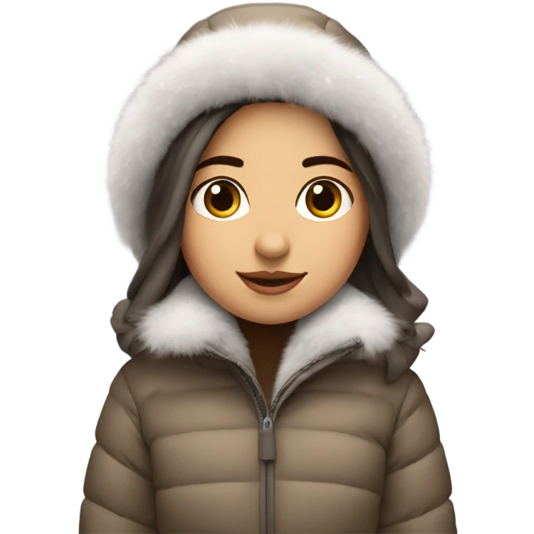 winter girl whit canada goose emoji