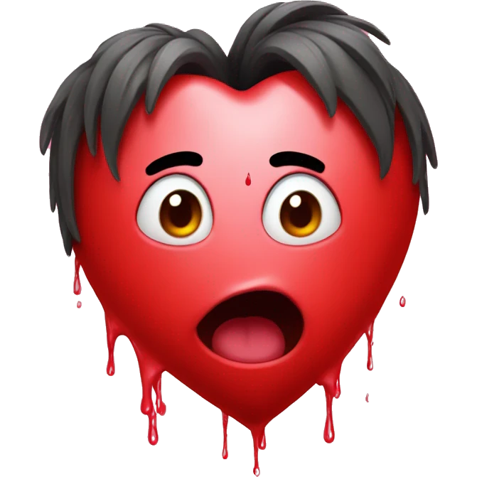 bleeding red heart emoji