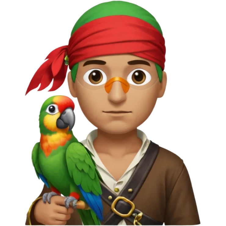 pirate and parrot emoji