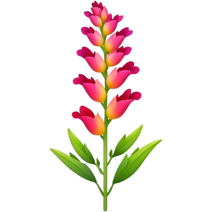 single Snapdragon, straight stem emoji
