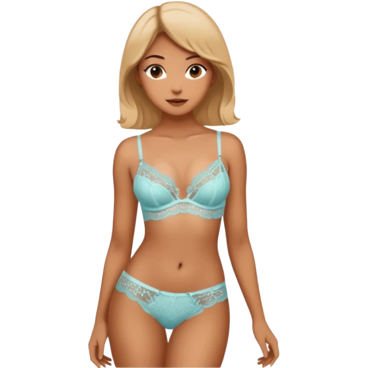 Mujer en ropa interior emoji