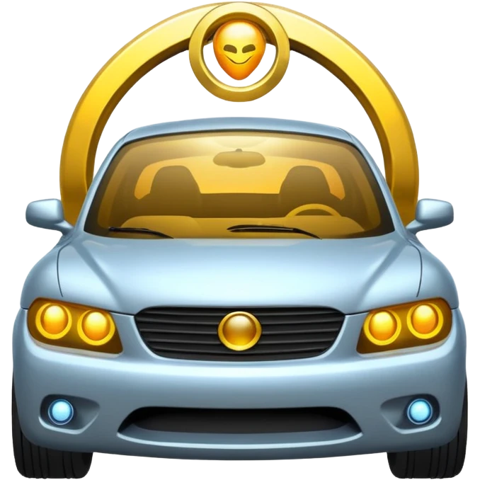 halo around a car emoji
