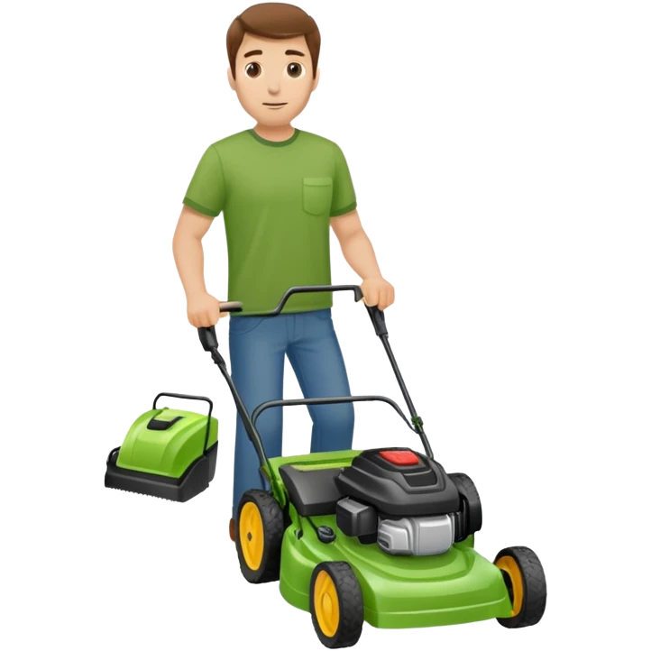 man with lawnmoer emoji