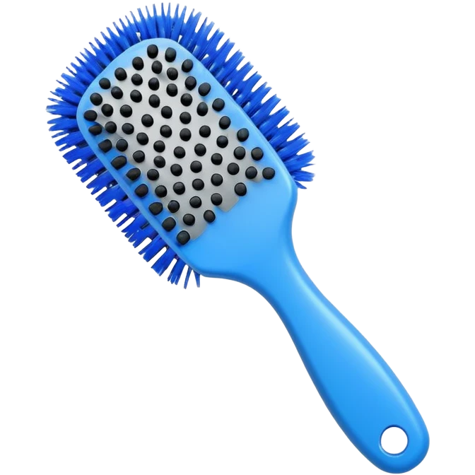A blue hairbrush emoji