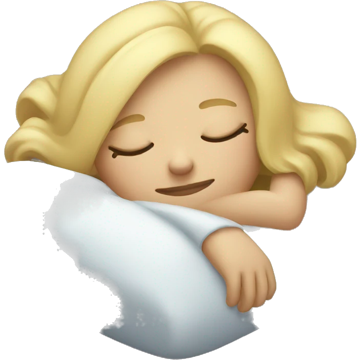 Sleeping blonde  emoji