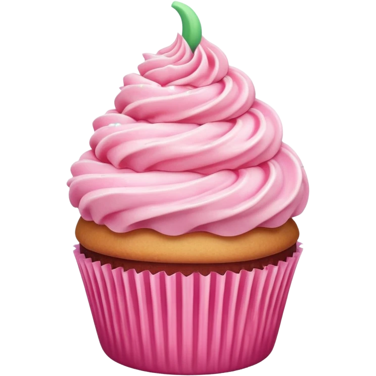 Cupcake with pink icing emoji