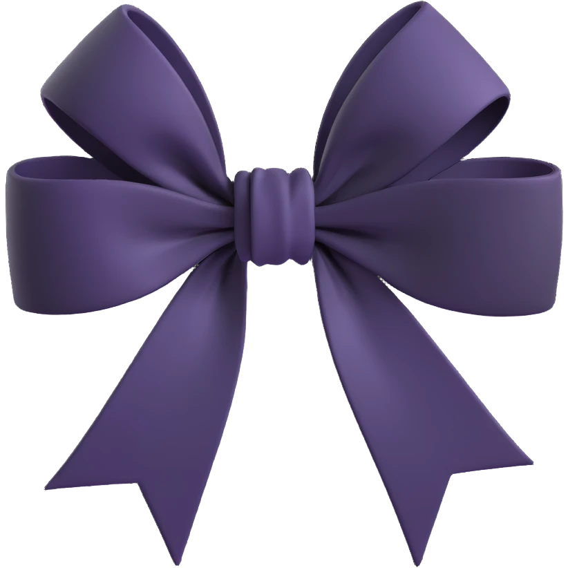 Black gothic bow effect emoji