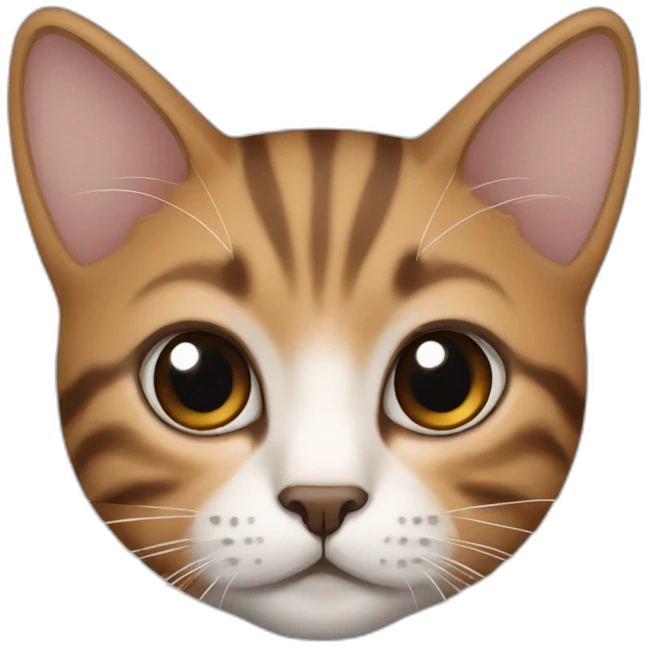 Small Cat brown black Brown nose emoji
