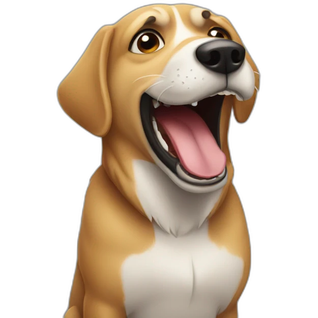 Perro cantando emoji