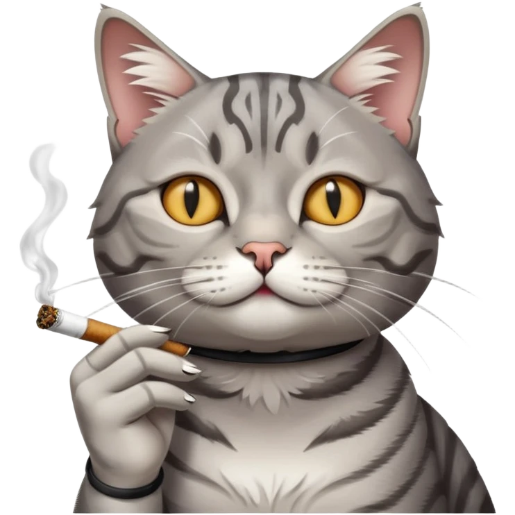 Cat smoking a joint 

 emoji