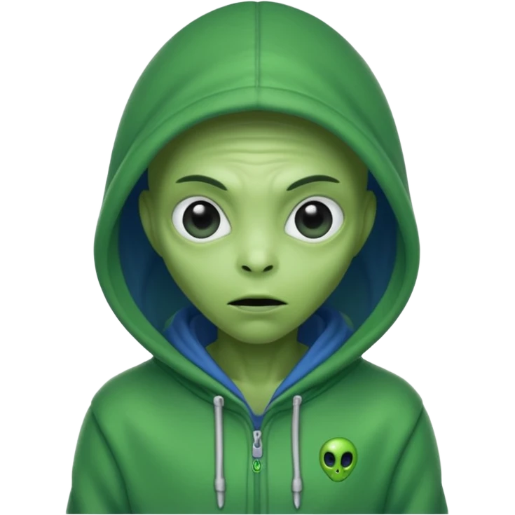 allien with hoodie emoji