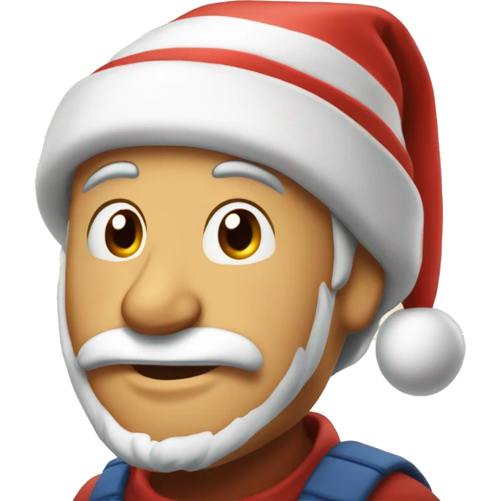 Père Noël mignon avec un tuque  emoji