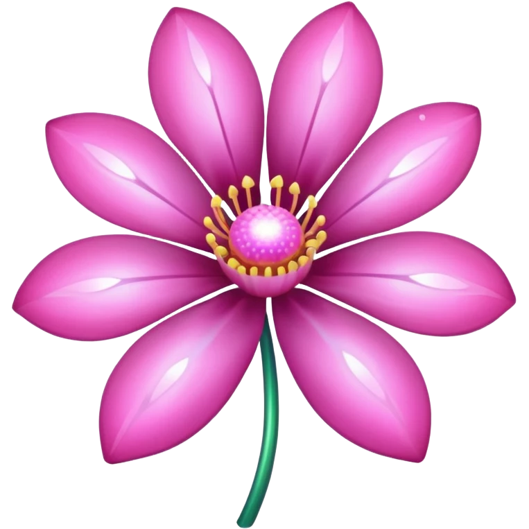 glitter pink flower emoji