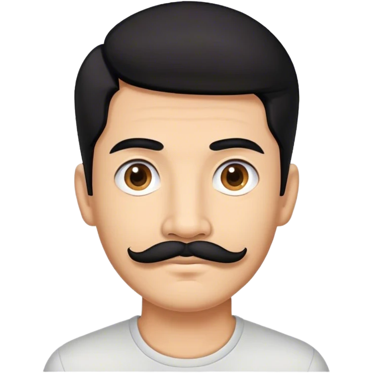 a thailand resident male, with a little moustache and nice hair emoji