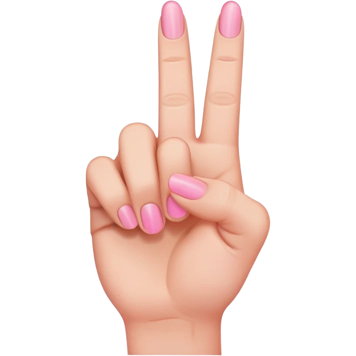 Pink middle finger emoji