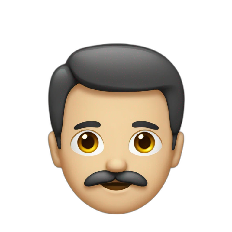 señor con bigote pelo corto emoji