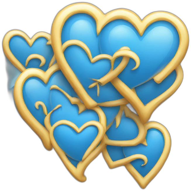 Bisou coeur bleu emoji