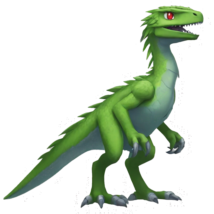  Cool Edgy Digimon-Fakemon-Raptor-Reptile full body emoji