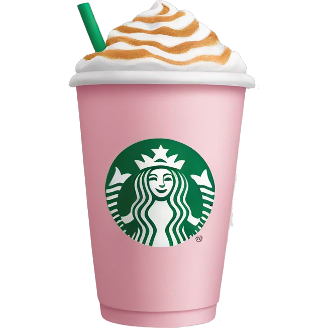 Soft pink Starbucks  emoji