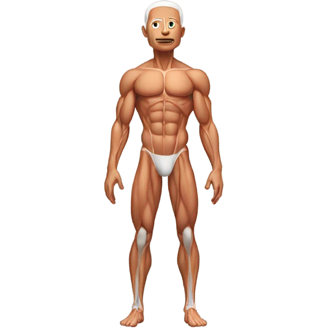 a thin body with draw anatomy muscles emoji