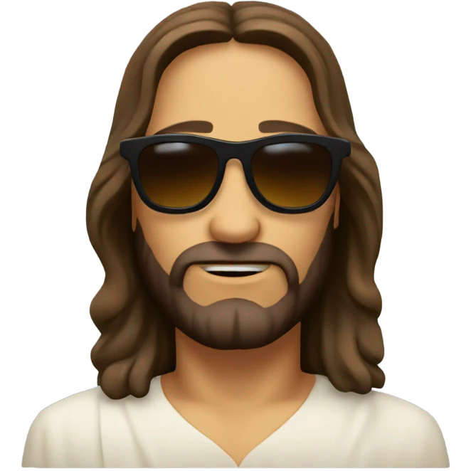 Jesus wearing sunglasses emoji