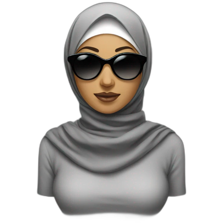 woman-wearing-hijab-and--black-sun-glasses emoji