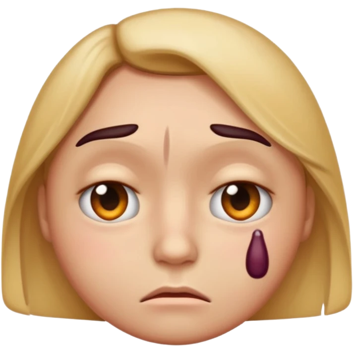 sad emoji with bruise under eye
no i would like skmilar to smiling face holding up tearsnot tears just bruise emoji