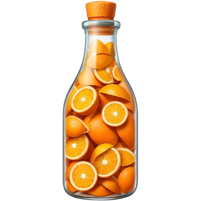 a bottle made of orange peel emoji