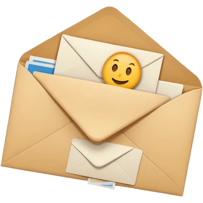 a paper being inserted into an envelope emoji