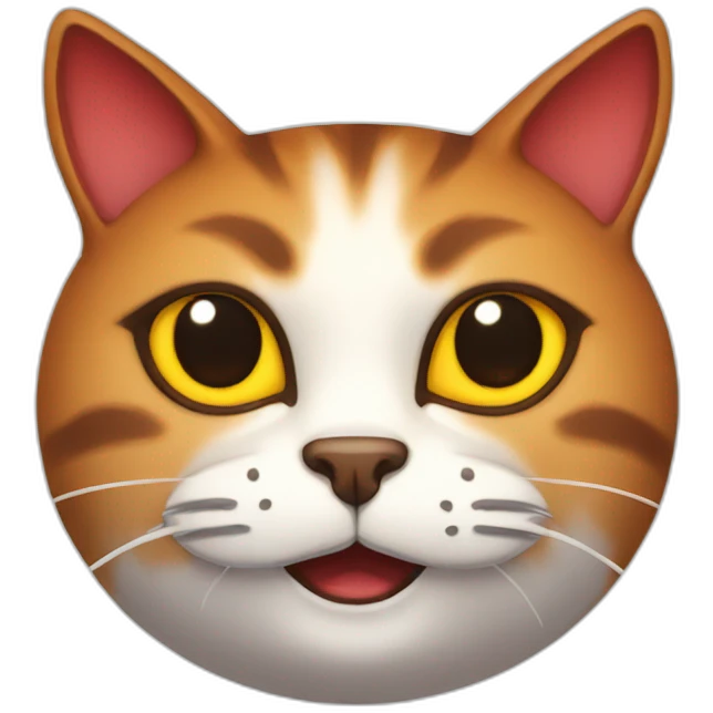 A cat with devil horns emoji