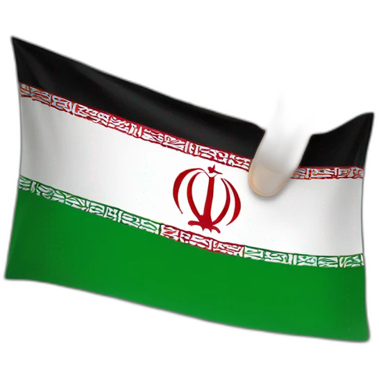 Iranian flag in lion's hand emoji