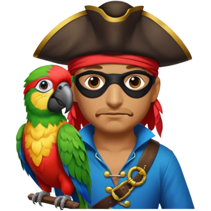 pirate and parrot emoji