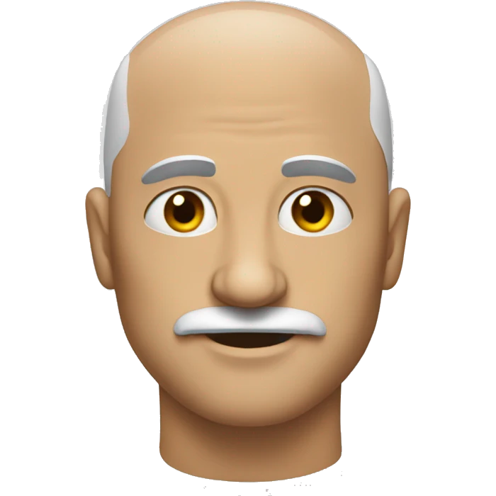 semi bald mustache man emoji