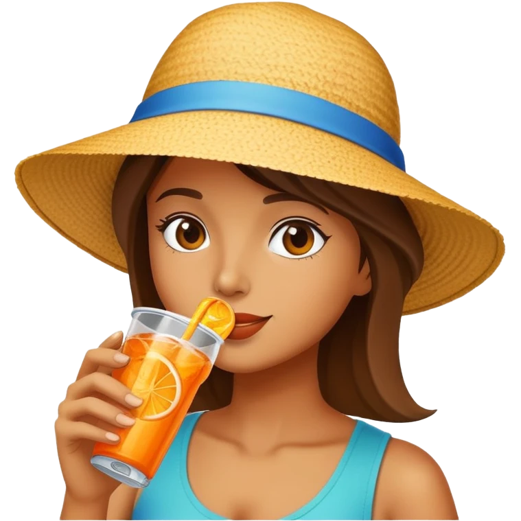 Fanta with a sun hat emoji