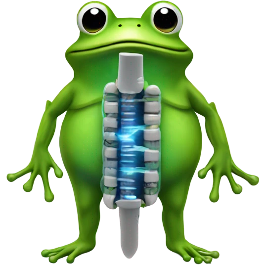 measure voltage from frog muscle emoji