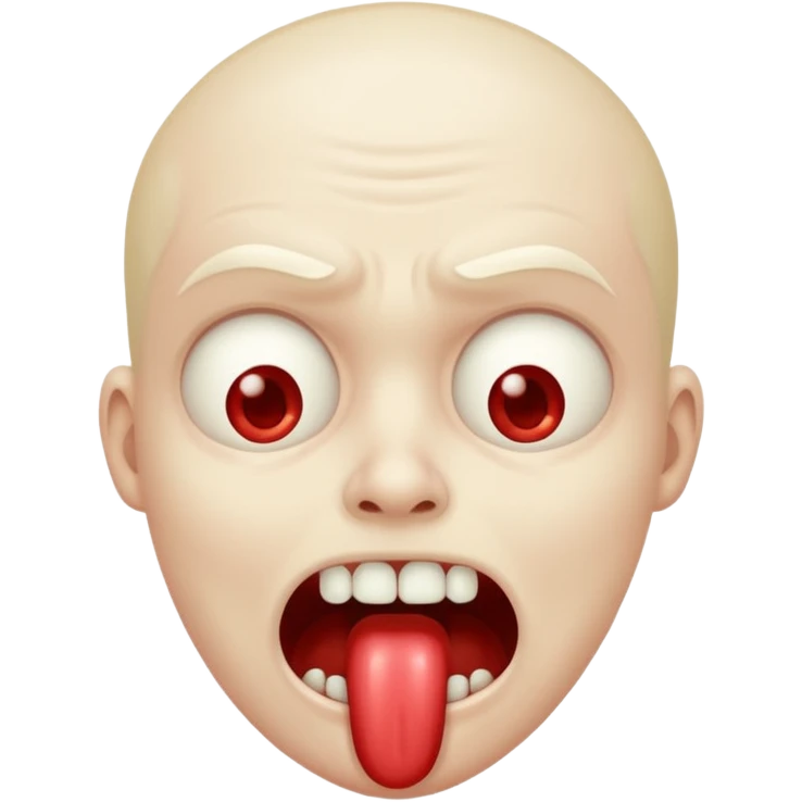 scary and drooling emoji