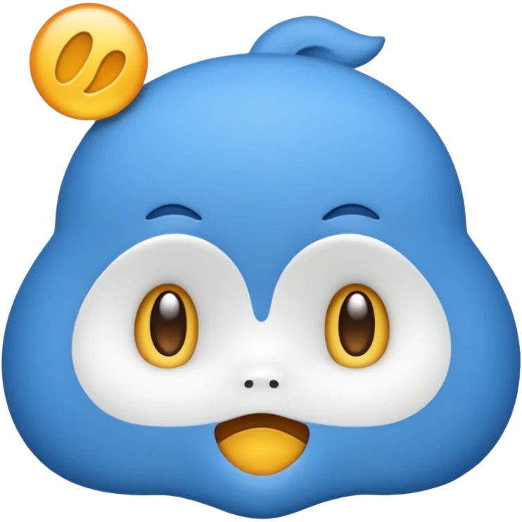 青いキューブにX emoji