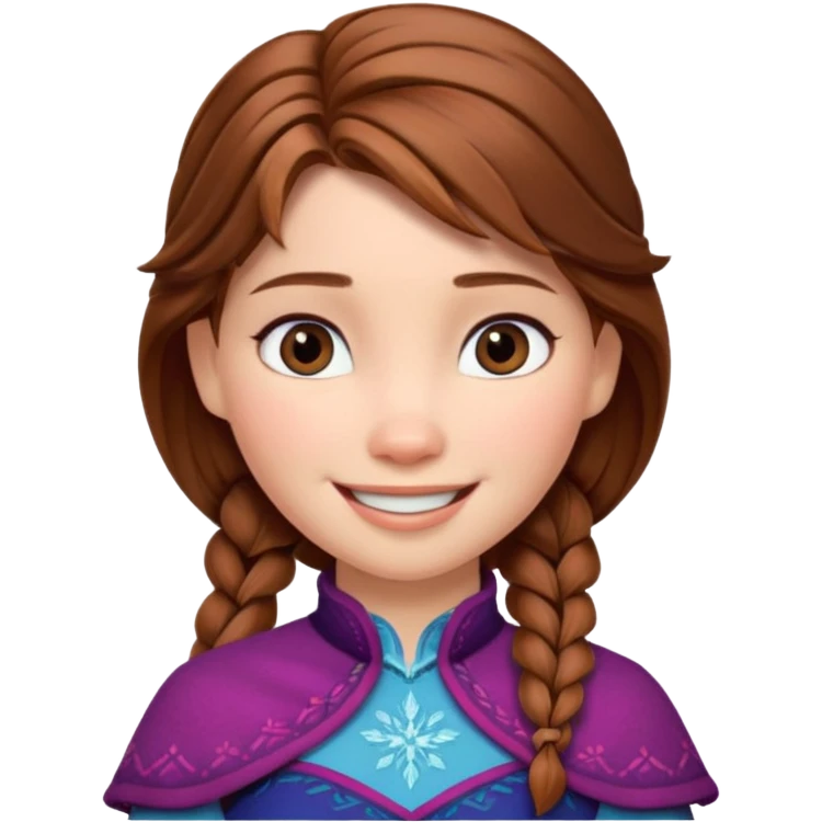 anna from frozen brown hair emoji