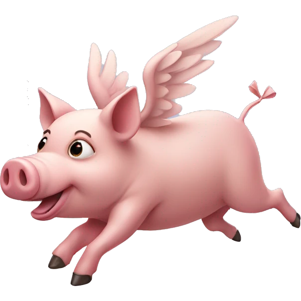 Flying pig emoji