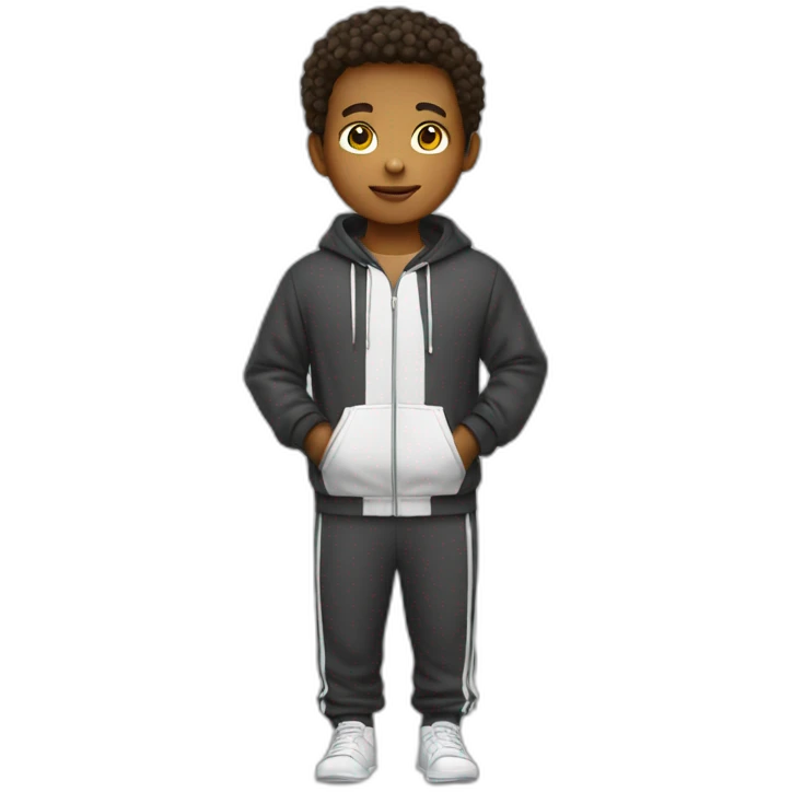 boy wearing a tracksuit full body emoji