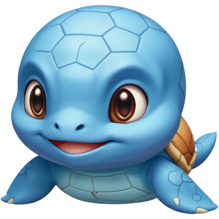 Squirtle, blue turtle Pokémon, cute, round face, big eyes emoji